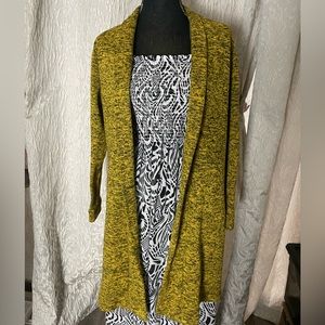 Yellow Speckled Cardigan